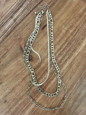 Multi-Strand Gold Chain Necklace - Elegant Layered Women’s Jewelry